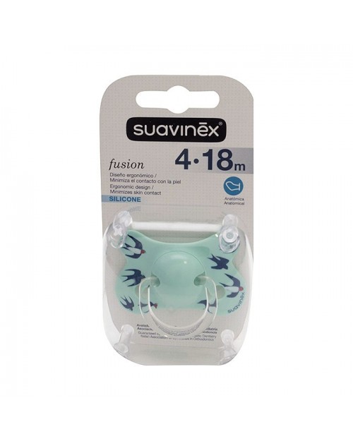 Suavinex® Chupete Silicona T Anatomica Fusion 4- 18 M